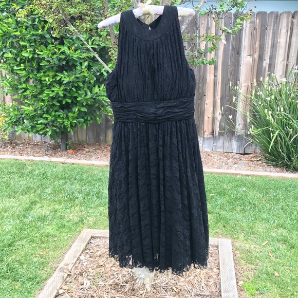 Unique Vintage Little Black Lace Dress - Picture 3 of 8
